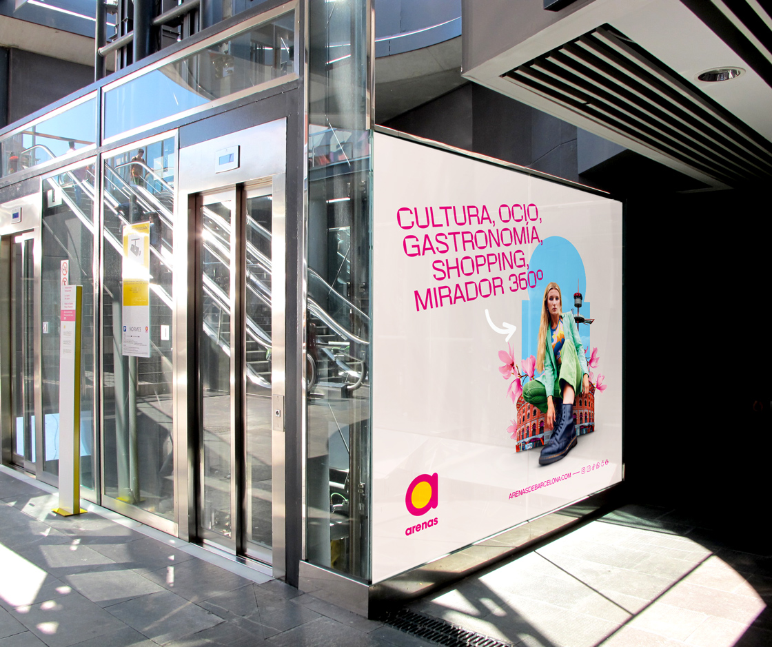soportes offline del anuncio corporativo de Arenas de Barcelona