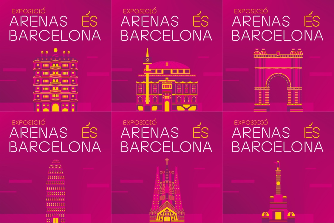 diseño de la exposición de monumentos de Barcelona