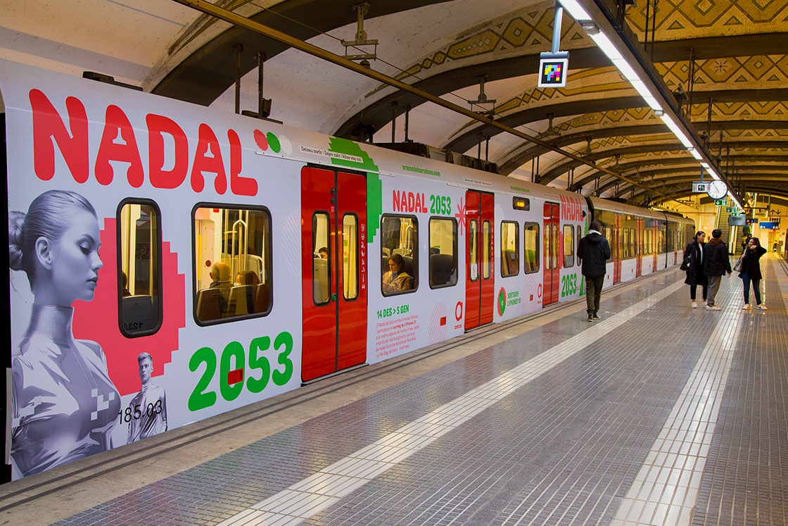 diseño de tren para la campaña de Navidad