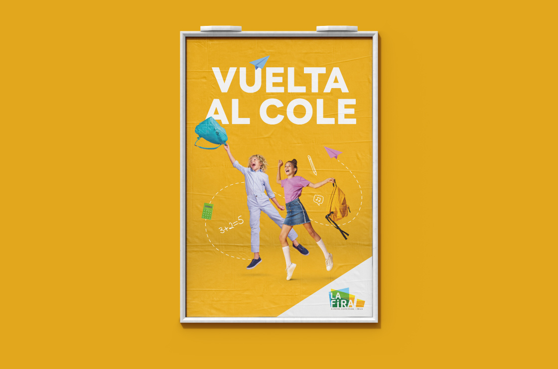diseño de la campaña de Vuelta al Cole de La Fira Centre Comercial